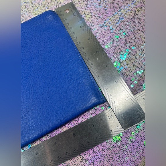 Royal Blue Leather Wristlet - Picture 4 of 4